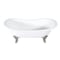 Aqua Eden Clawfoot Bathtubs, 71.63 L, 29.75 W, White/Brushed Nickel, Cast Iron VCTNDS7231NL8 - alternate 1